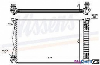 Радиатор охлаждения nissens 60232A АКПП
