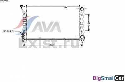 Радиатор охлаждения AVA quality cooling VW2066 С к