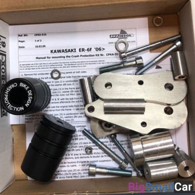 Слайдеры CRASH-PROTECTION ER-6F ABS 06-08 CPKA-015-B - купить Перми