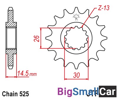 Звезда ведущая JT JTF1332.14 - купить Перми