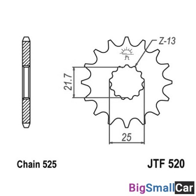 Звезда ведущая JT JTF520.14RB - купить Перми