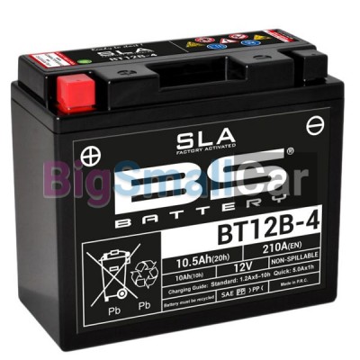 АКБ BS-Battery BT12B-4 SLA (YT12B-BS) 20545 - купить Перми