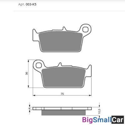 Тормозные колодки GOLDfren K5 003 20974 - купить Перми